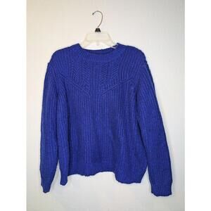 Liz Claiborne Cobalt Blue Waffle Knit Pullover Sweater Women’s PXXL